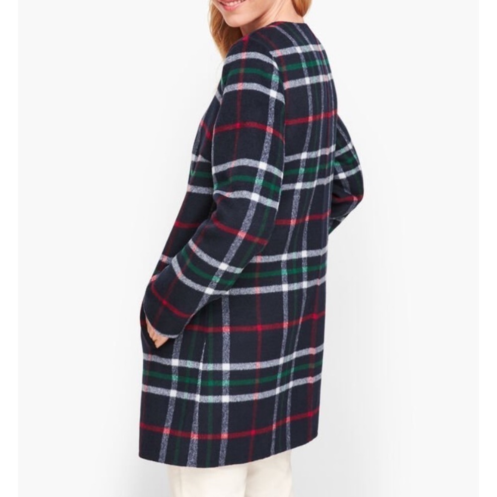 Talbots Double Face Plaid Topper - Picture 2 of 15